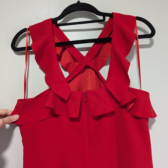 Banana Republic Ruffle Halter Dress in Red - Picture 7 of 7